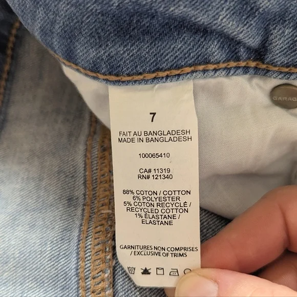 Garage Denim Light Wash Blue Jeans Flared High Waisted Size 7 / 28 NWOT - Picture 7 of 15